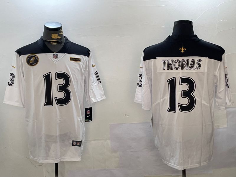 Men New Orleans Saints #13 Thomas White City Edition 2024 Nike Limited NFL Jersey style 3